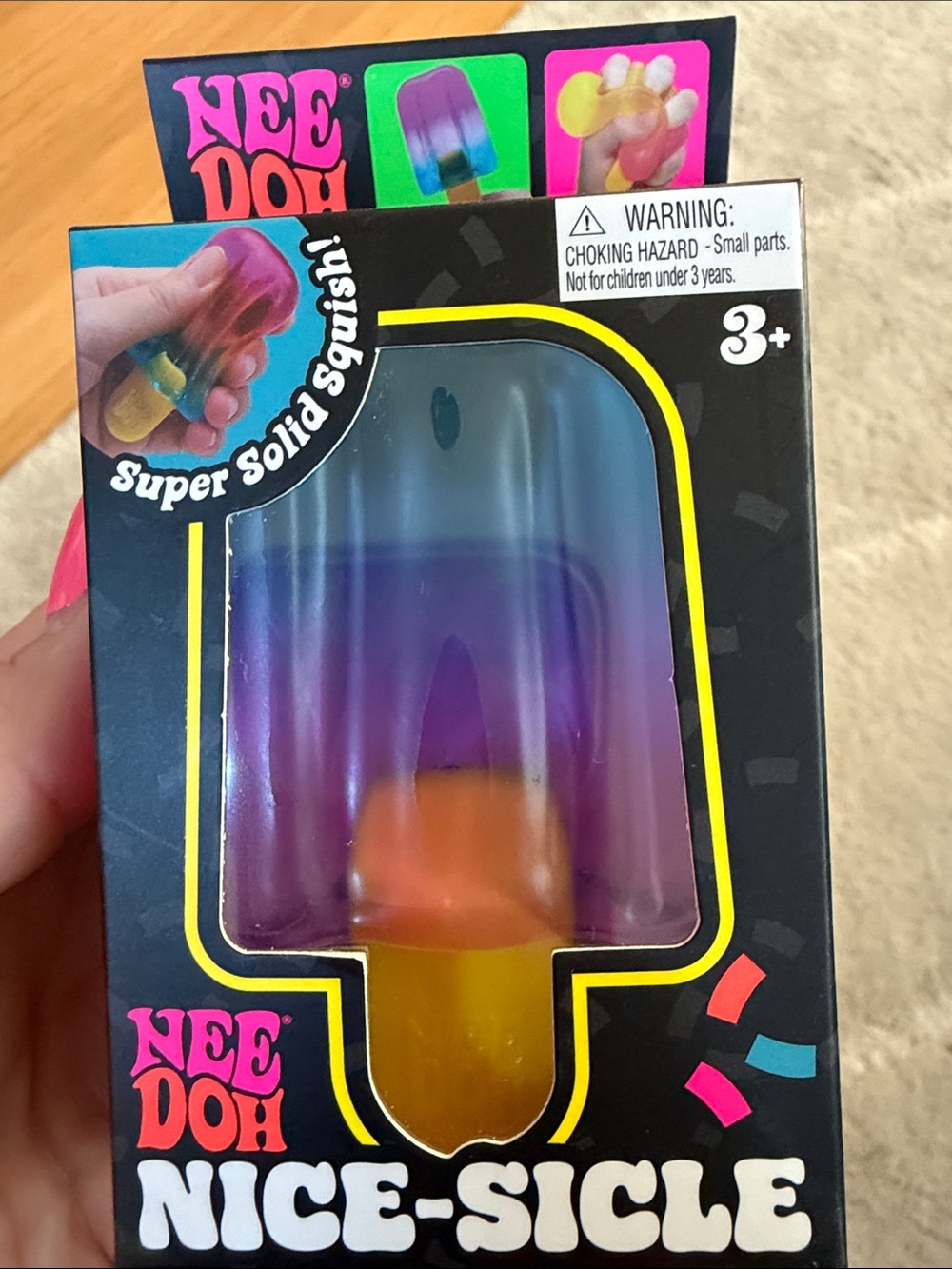 NEE DOH Nice-Sicle Sensory Squish Toy — Purple, Blue & Orange